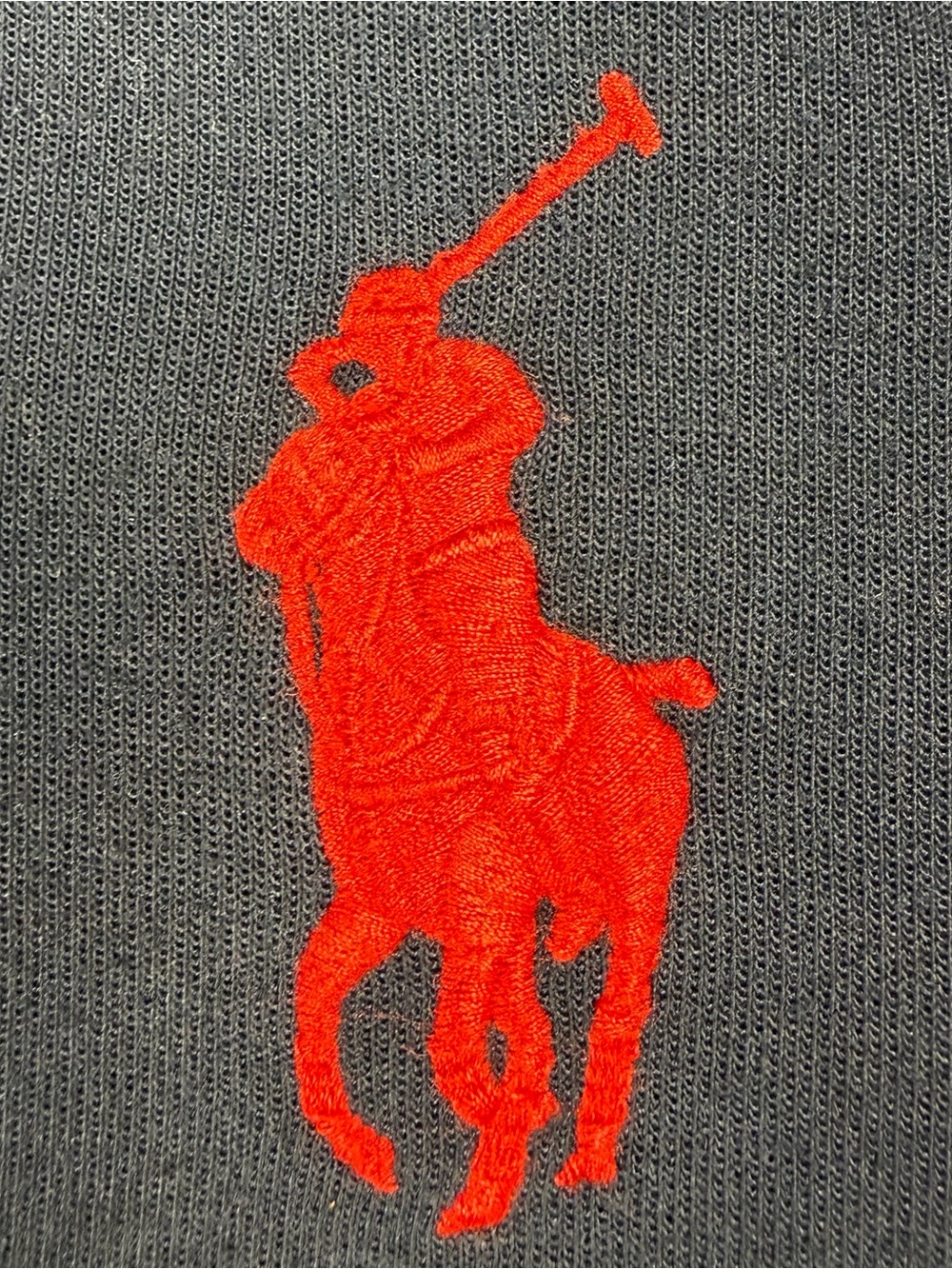 Polo Ralph Lauren XL Navy Red Double Knit Track Jacket Big Pony Crest - Picture 7 of 10